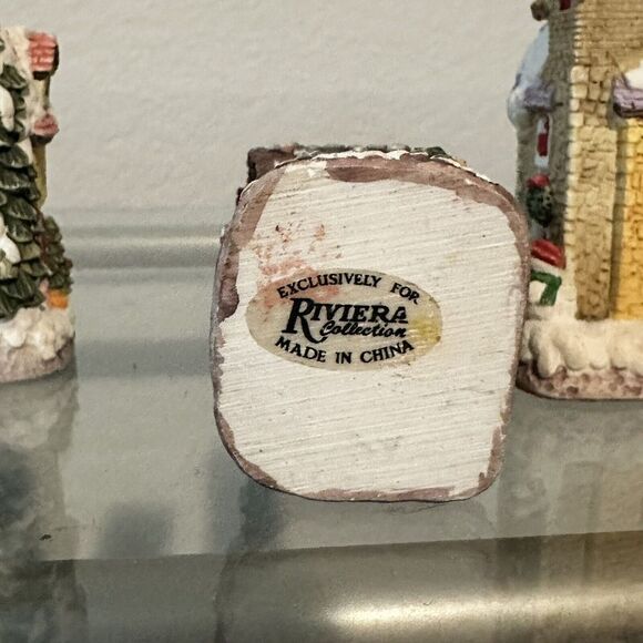 Riveria Collection 3 Mini houses Santa Reindeer Christmas Vintage - Picture 4 of 4